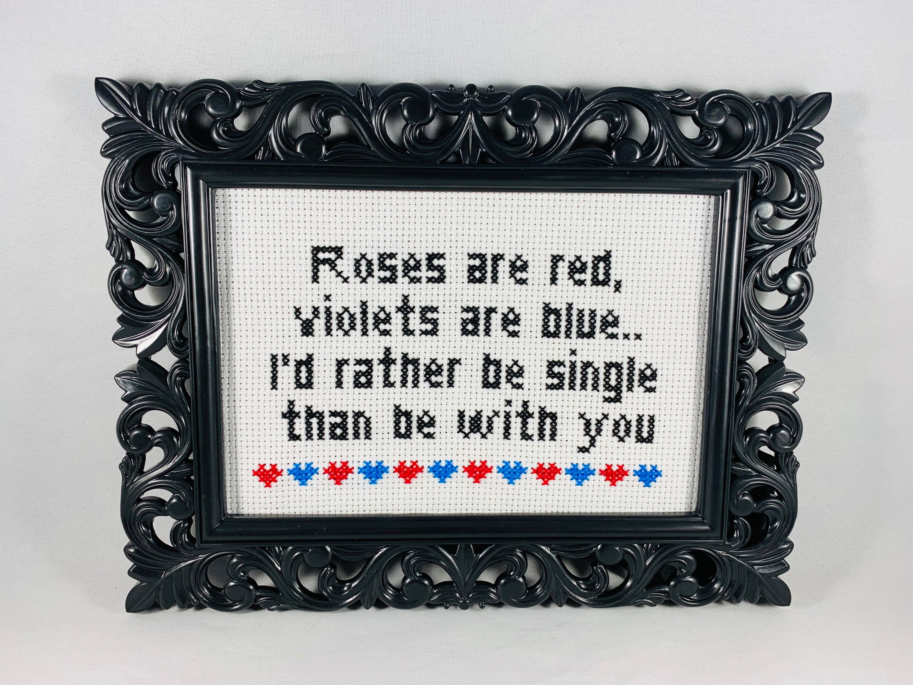 Les Roses Sont Rouges Les Violettes Sont Bleues Les roses sont rouges les violettes sont bleues. Je préfère | Etsy