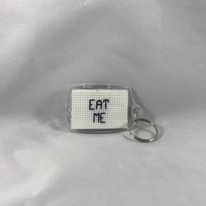 Eat Me Cross Stitch Keychain image 4