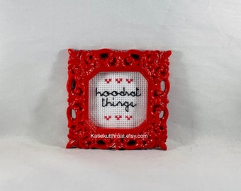 Hoodrat Things Mini Funny Finished Subversive Rap Cross Stitch Embroidery Home Decor