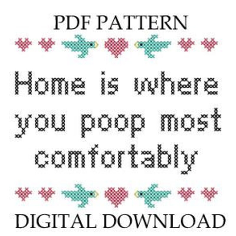 Poop Cross Stitch - Etsy