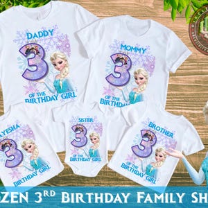 Personalized Frozen Birthday Shirt Template: DIY 3rd Birthday Design (Digital Download)