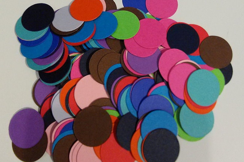 3/4 Inch Circle Cardstock Die Cuts Assorted Colors Random Etsy