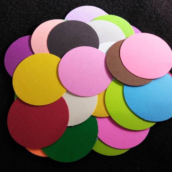 Circle Die Cut Cardstock Etsy