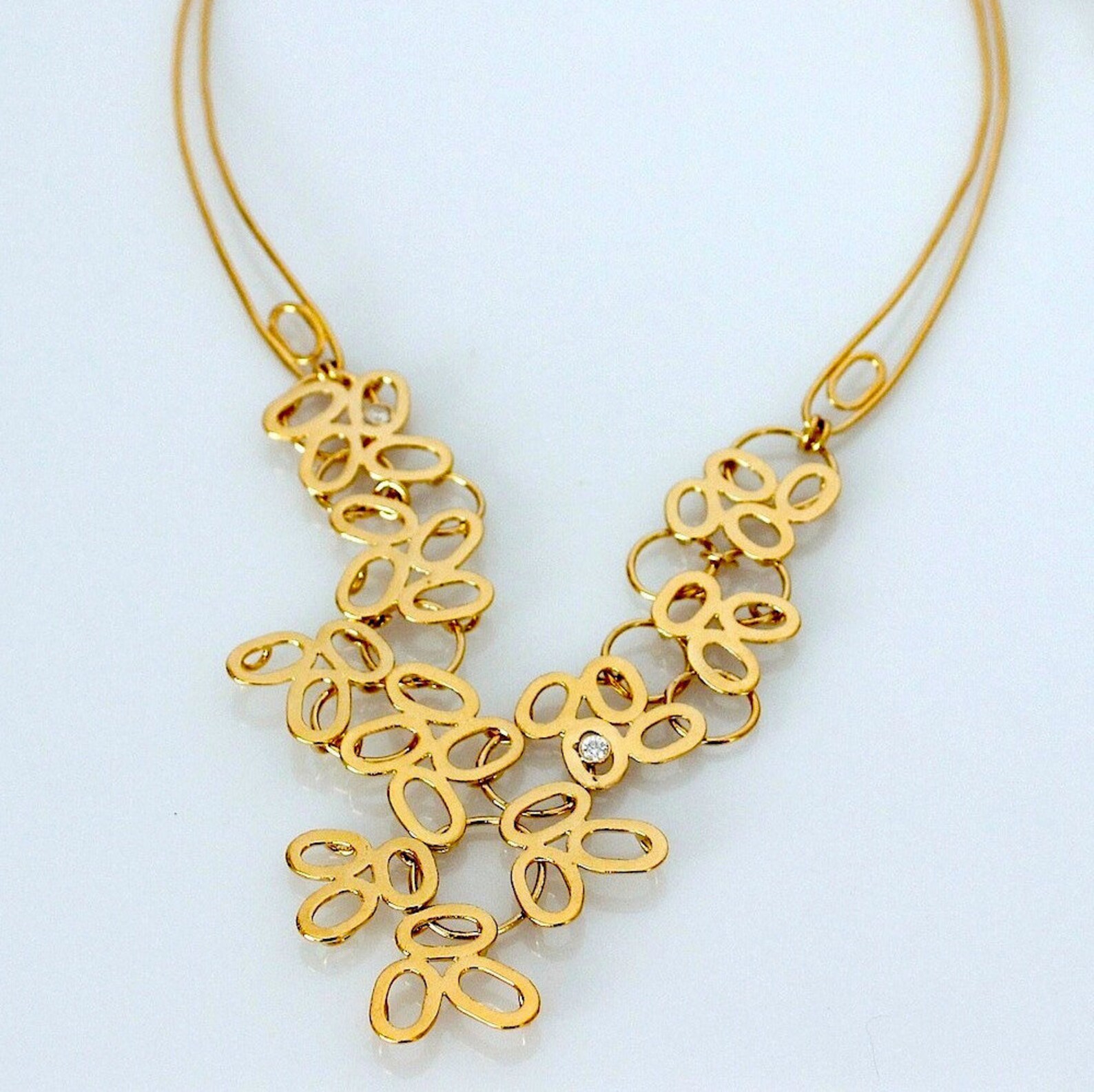 Etsy gold plated necklace Clearance