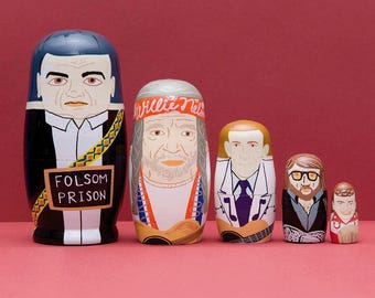 Men of Country Wooden Nesting Doll Sets