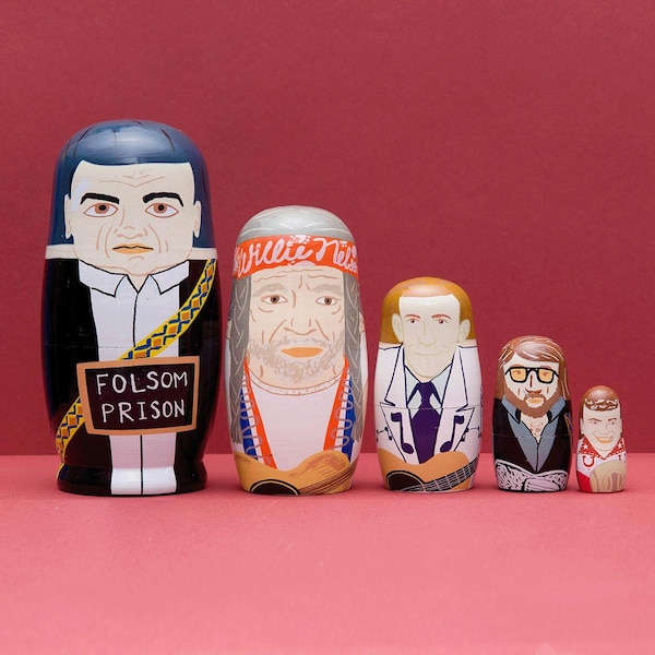 Men of Country Wooden Nesting Doll Sets
