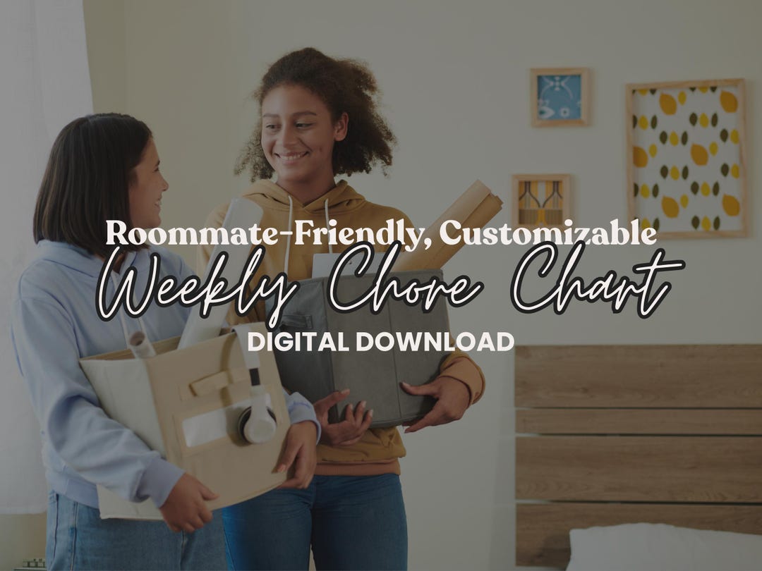 Chore Chart Weekly Planner Canva Template for Roommates - Etsy Australia
