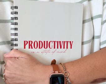 Daily Productivity Planner | Junior Half Letter Spiral Bound | Business Mom Undated