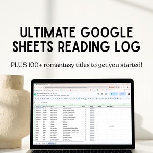 Romantische Bücher-Tracker | Google Tabellen Lesetagebuch | Ultimative Bücherliste | Leseliste | Lese-Tracker | Über 100 Titel