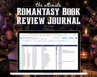 Book Review Journal & Romantasy Book List | Digital TBR Spreadsheet