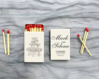 The Perfect Match Wedding Matchbox Wedding Favors for Guests Wedding Matchbooks Personalized Matches for Engagement Party, Bridal Shower