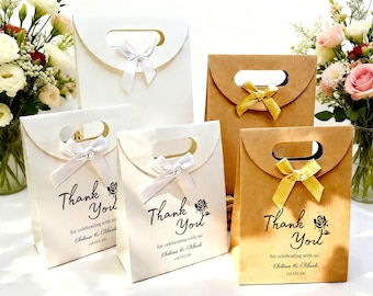 Custom Thank You Wedding Gift Bags, Party Favours Bag, Wedding Favour Bag,Birthday Gift Bags, Baby ShowerBags, Wedding Party Favors Bags