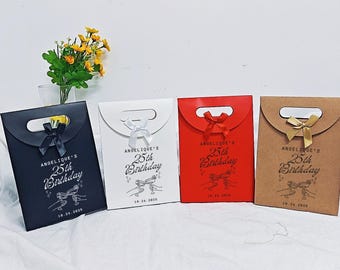 Bolsas de regalo de cumpleaños personalizadas, bolsas de regalo para fiestas, bolsas de regalo de cumpleaños personalizadas, bolsas de regalo con nombre kraft, bolsas de agradecimiento
