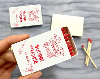 Custom Wedding Matchboxes, Personalized Matchboxes For Wedding, Wedding Matchboxes Souvenirs, Engagement Party Matchbook Arts