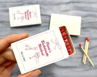 Custom Matchboxes, Bachelorette Party Match Boxes, Bridesmaid Proposal Match Gift, Custom Bachelorette Match Boxes, Wedding Bridesmaid Gifts