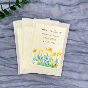 Personalized Seed Packets Wedding Favors/Customizable Plantable Keepsakes seed packets - Rustic Bridal Shower Gifts seed packets/Eco packets