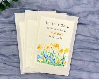 Personalized Seed Packets Wedding Favors/Customizable Plantable Keepsakes seed packets - Rustic Bridal Shower Gifts seed packets/Eco packets