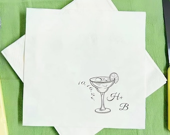 Guardanapo de coquetel Cheers personalizado, guardanapos de casamento personalizados, guardanapos personalizados, aniversário de casamento, noivado, festa, despedida de solteira