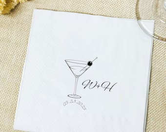 Custom Cocktail Napkins, Wedding Napkins, Custom Napkins, Printed Paper Wedding Napkins, Bridal Shower,Bachelorette, Anniversary,Beverage