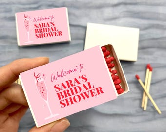 Custom Bachelorette Party Match Boxes, Bach Party Favors in Bulk, Custom Bachelorette Match Boxes, Wedding Bridesmaid Gifts