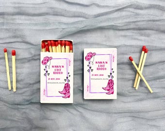 Custom Bachelorette Matchbox, Last Rodeo Match Boxes, Bridesmaid Match Gift, Custom Bachelorette Match Box, Wedding Bridesmaid Gift
