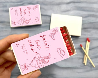 Custom Bachelorette Matchbox, Bachelorette Party Match Boxes, Bridesmaid Match Gift, Custom Bachelorette Match Box, Wedding Bridesmaid Gift