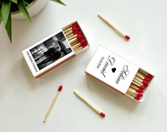 The Perfect Match Wedding Matchbox Wedding Favors for Guests Wedding Matchbooks Personalized Matches for Engagement Party, Bridal Shower