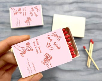 Custom Wedding Matchboxes, Matchbox Favor, Wedding Matchboxes Souvenirs, Wedding Decor, Personalized Matchbox, Bridal Shower Favors