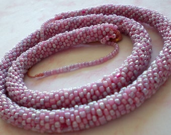 Pink Crocheted Necklace OOAK made my SpringColors