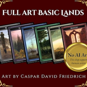 Basic Lands Series: Caspar David Friedrich, EDH Commander, Mountain Plains Forest Island Swamp Wastes