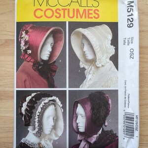 McCall's M5129 Victorian Bonnets Sewing and Craft Pattern One Size image 1