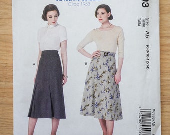 McCall's M6993 Vintage Repro Women's 1933 Skirt Sewing Pattern Size 6-8-10-12-14 New Uncut