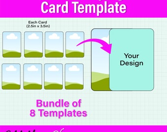 Editable Blank Playing Card Template: Sublimation Design (Digital Download)