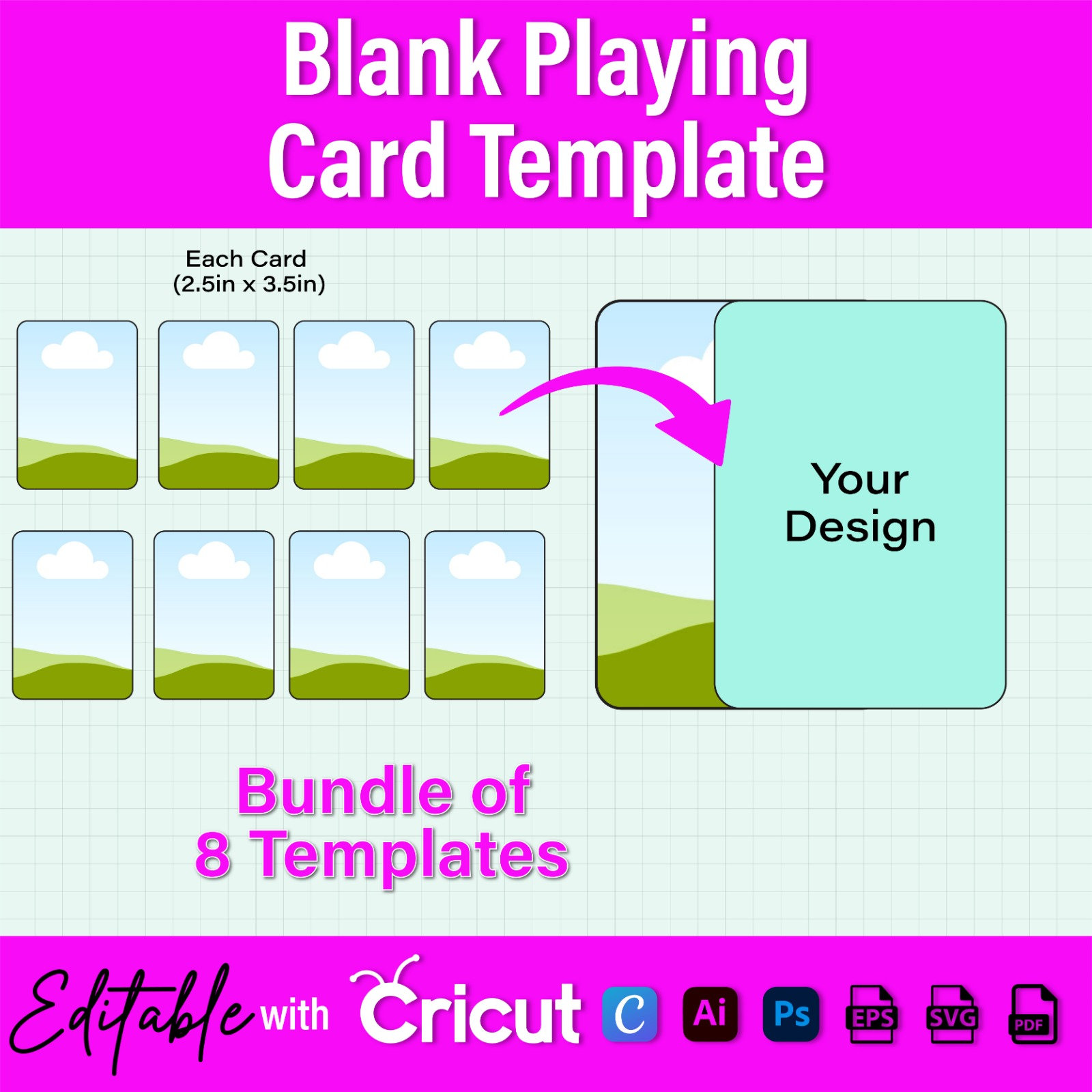 Blank Playing Card Template, Poker Card Template, Playing Card Template ...