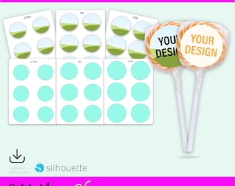 Paquete de plantillas para etiquetas de piruletas, plantilla editable para etiquetas de piruletas, plantilla en blanco para pegatinas de piruletas en formato SVG, etiquetas para piruletas, etiquetas para piruletas DIY