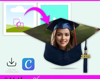 Plantilla para birrete de graduación: Diseño editable (descarga digital)