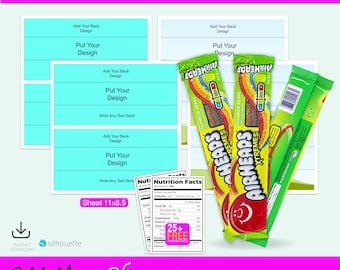 Envoltorio de caramelos Airhead, plantilla de caramelos, plantilla de envoltorio Airhead, envoltorio de chocolate, plantilla de envoltorio de caramelos, recuerdo de fiesta, editable en Canva