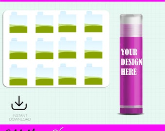 Lip Balm Label Template, Lip Balm Wrap Label, Lip Balm Label, Lip Gloss Label, Chapstick Label, Lip Balm Sticker, Label Sublimation Template