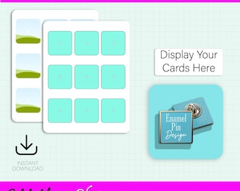 Enamel Pin Display Card Template. Keychain Display Card Template, Enamel Pin Card  svg, Enamel Pin Display Tag, Enamel Card, Keychain Tag