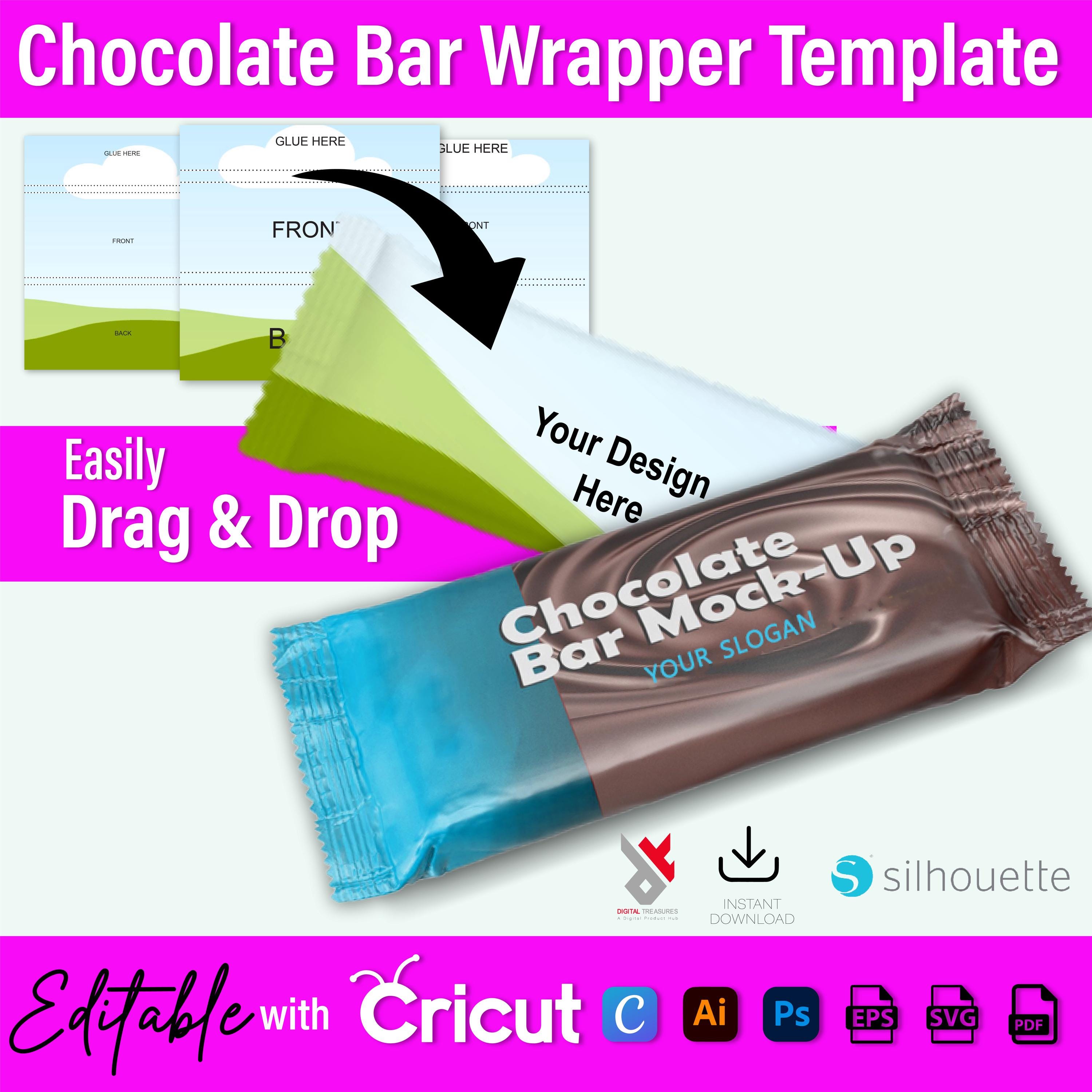 Chocolate Bar Wrapper Template Bundle: Editable Canva Labels (digital ...