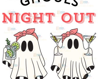 Ghouls Night Out PNG : fichier numérique Halloween filles