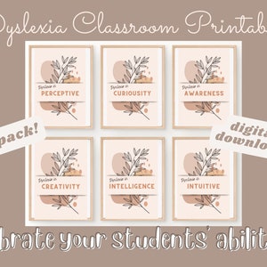 Dyslexia Gifts Printable, Classroom Decor *DIGITAL DOWNLOAD*