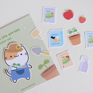 Vinylstickerset Primavera no Jardim | Adesivos de papelaria | Cadeau perfeito para stickersliefhebbers | Conjunto de adesivos Leuke | Lente | Diário