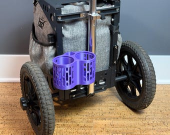 Portalatas Doubleshot: portalatas personalizado impreso en 3D para carritos de disc golf ZUCA