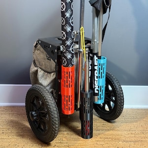 The Tube – Galactic – Custom 3D-printed retriever, umbrella, and chair holder for ZUCA disc golf carts