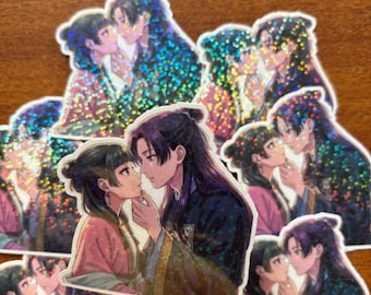 Apothecary Diaries, Jinshi and Maomao vinyl covered sticker