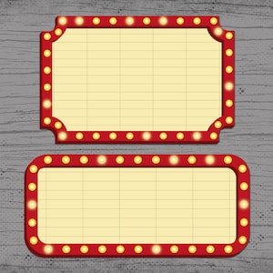 LARGE MARQUEE FRAMES Printable Images Movie Signs Clip Art - no. 0156