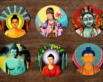 BUDDHIST ART Printable Circles Four Sizes - no. 0226