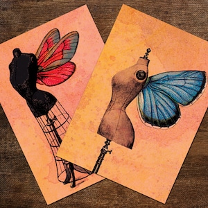 Formes vestimentaires avec feuille de collage numérique BUTTERFLY WINGS 2.5x3.5in - no. 0063