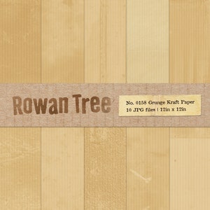 GRUNGE KRAFT PAPER Digital Papers 12x12in 10 Papiere - Nr. 0158